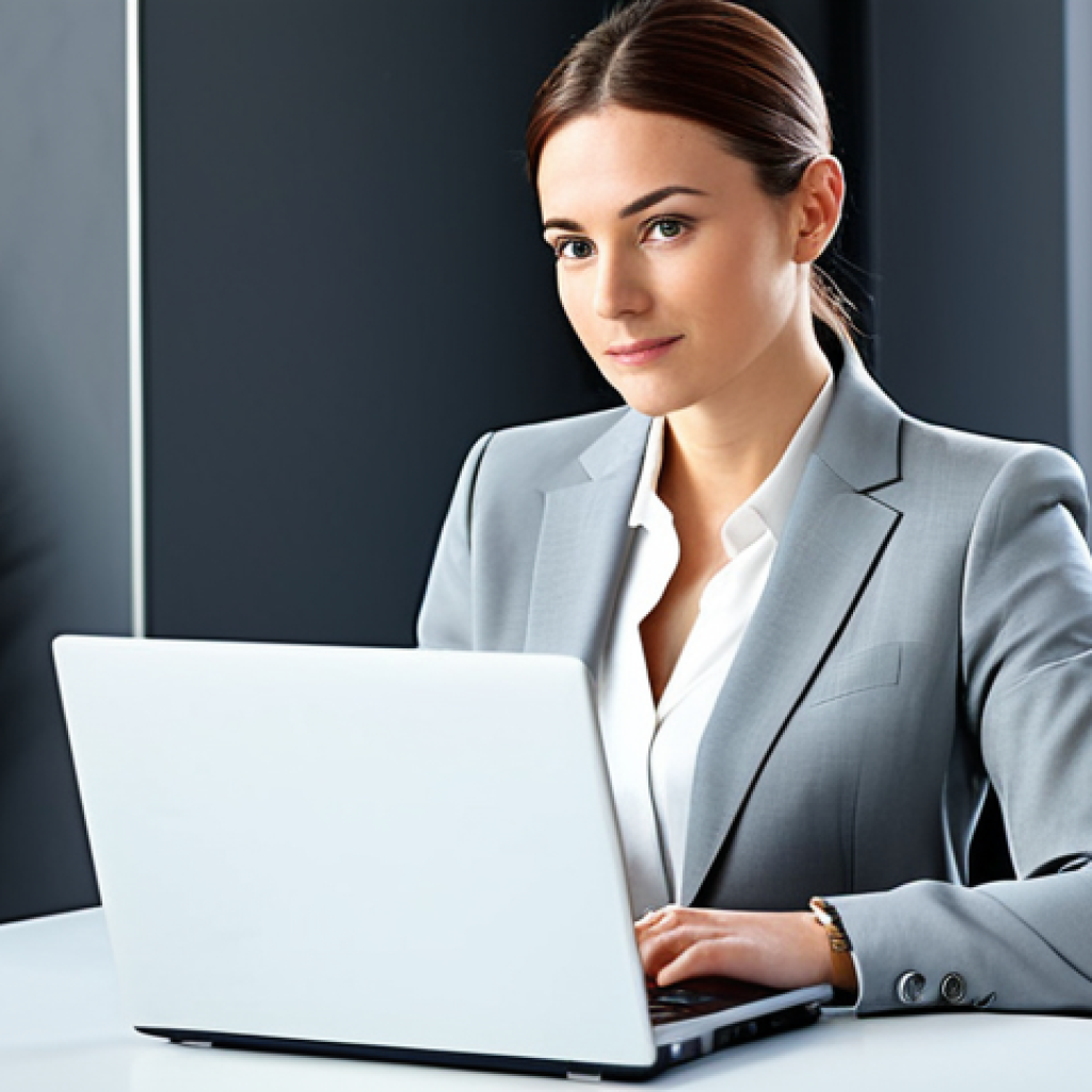 유료 뉴스레터 운영 - Professional Businesswoman**

A professional businesswoman in a tailored business suit, confidently ...