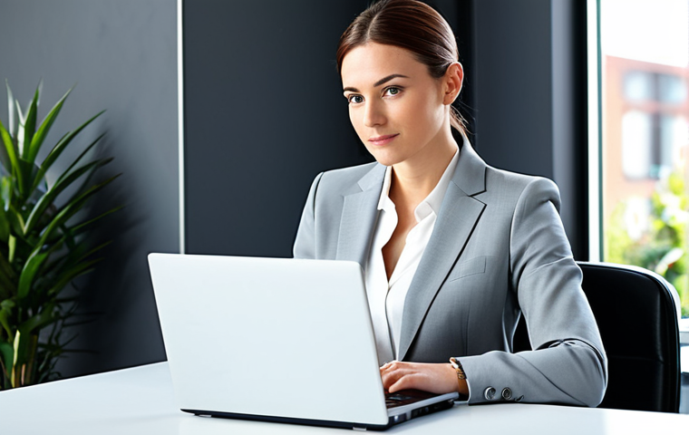 유료 뉴스레터 운영 - Professional Businesswoman**
A professional businesswoman in a tailored business suit, confidently ...