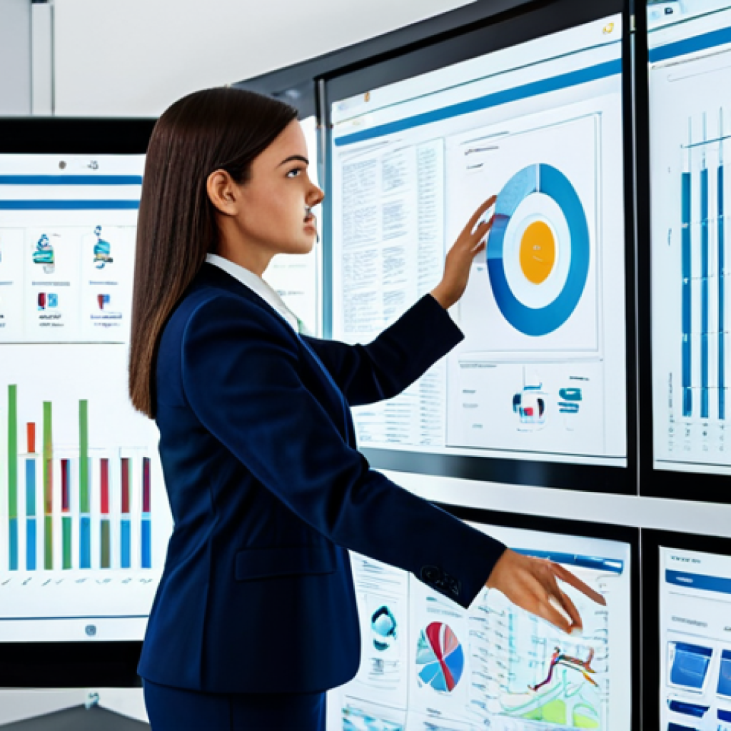 AI 자동화 업무 솔루션 - **Modern Office Automation:** A bright, modern office space. A businesswoman in a modest business su...