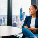 온라인 코칭 비즈니스 - **Life Coaching Session: Finding Clarity and Purpose**
"A vibrant, diverse woman in her late 30s...